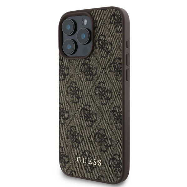 Etui Guess iPhone 16 Pro brązowy/brown HC PU 4G Classic