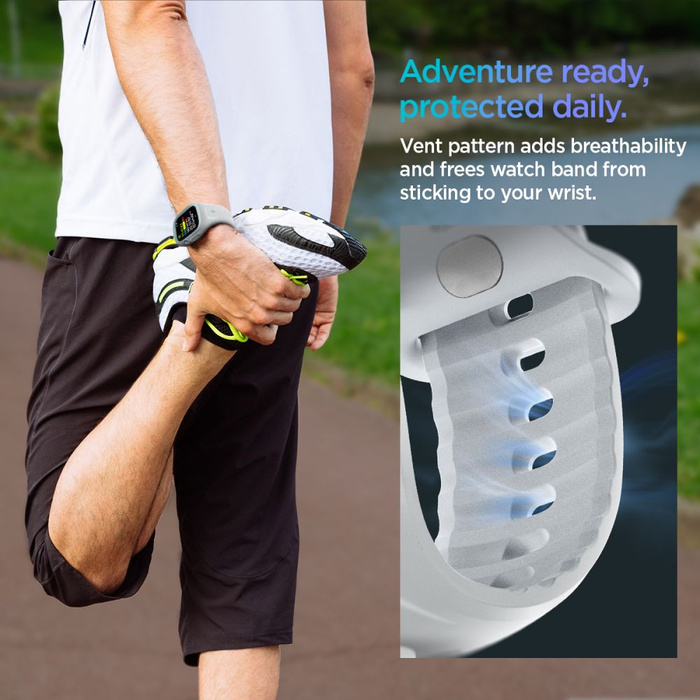 PASEK SPIGEN APPLE WATCH 10 (46 MM)  LIQUID AIR PRO SZARE