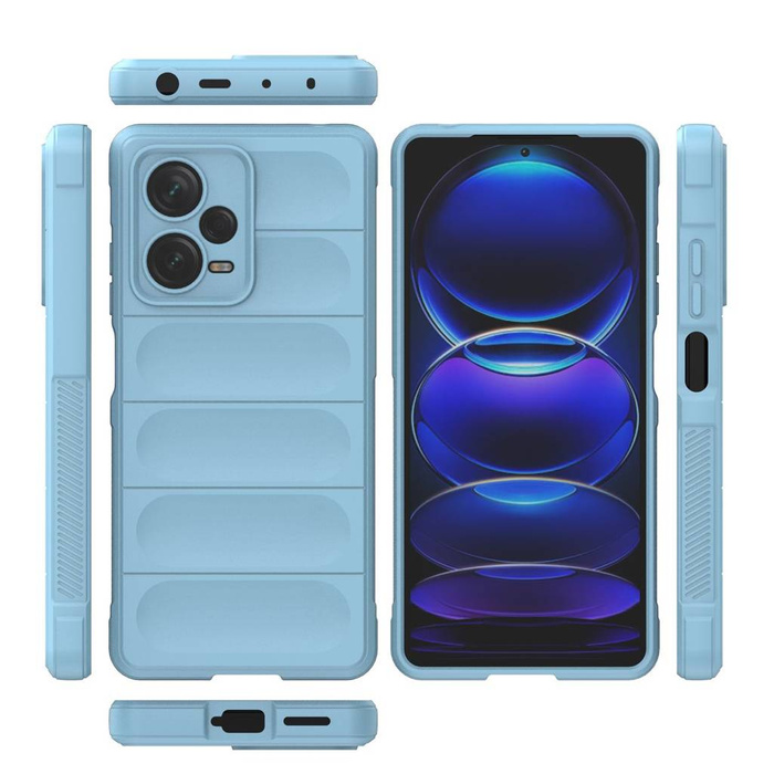 Etui Magic Shield Case etui do Xiaomi Redmi Note 12 Pro+ elastyczny pancerny pokrowiec jasnoniebieskie Case