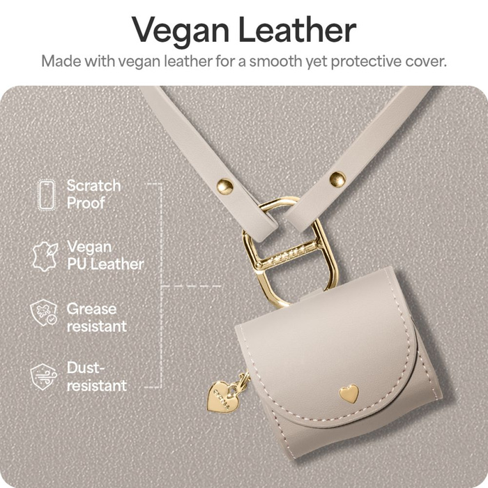 ETUI SPIGEN CYRILL MINI BAG APPLE AIRPODS 4 DARK BEIGE