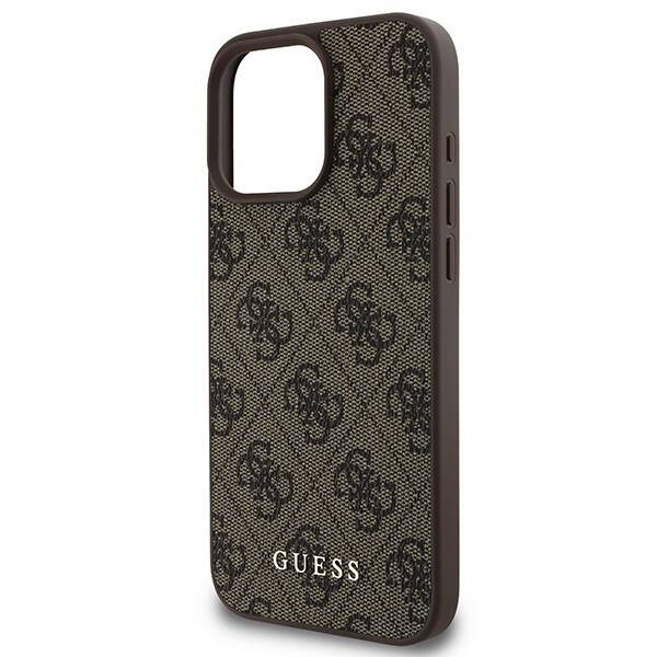 Etui Guess iPhone 16 Pro Max brązowy/brown hard case 4G Classic