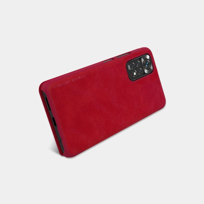 Nillkin Qin skórzana kabura etui Xiaomi Redmi Note 11S / Note 11 brązowy