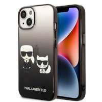 Etui KARL LAGERFELD Apple iPhone 14 Gradient Ikonik Karl & Choupette Czarny Hardcase