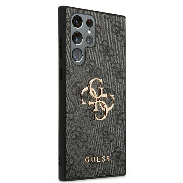 Etui GUESS Samsung Galaxy S22 Ultra 4G Big Metal Logo Szary Hardcase