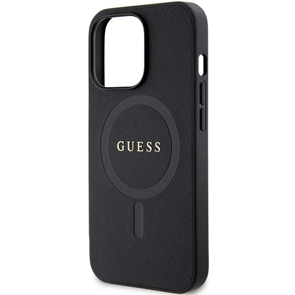 Etui Guess GUHMP13XPSAHMCK iPhone 13 Pro Max 6.7" czarny/black hardcase Saffiano MagSafe Case