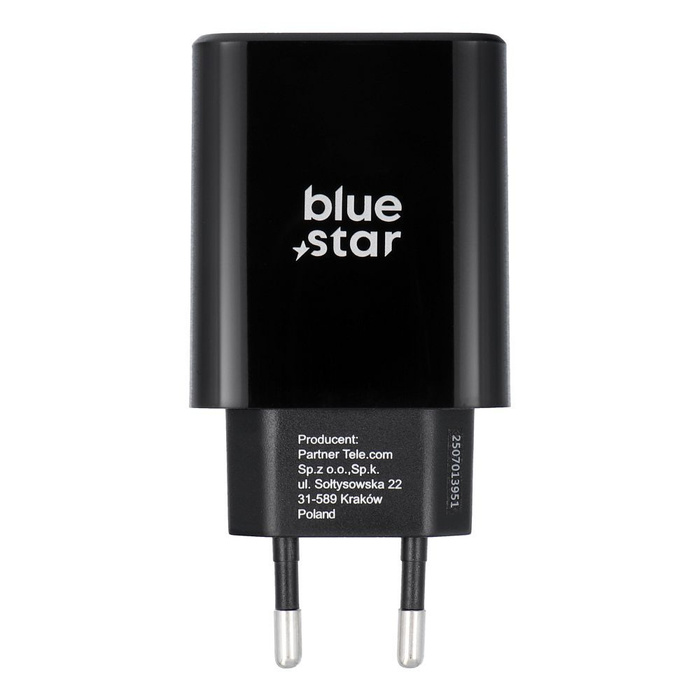 Ładowarka sieciowa do telefonu Blue Star USB C QC4.0 PD 3A 35W TFB-TC-35WPD czarna