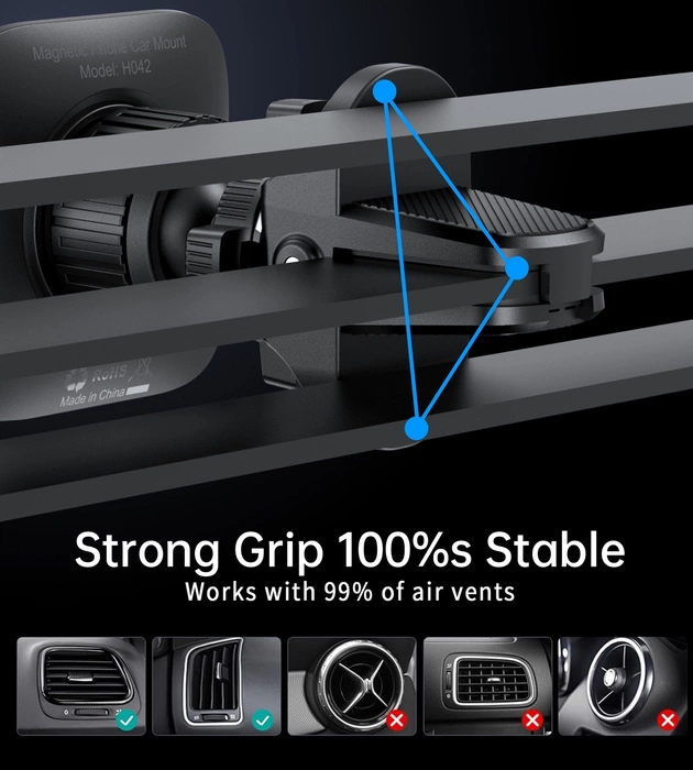 Uchwyt samochodowy Choetech H042 magnetyczny na kratkę wentylacyjną - czarny