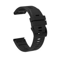 Pasek silikonowy do Garmin Fenix 3/5X/6X/7X Pro - czarny