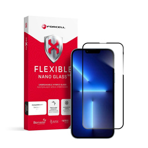 Szkło hybrydowe do iPhone 13 PRO MAX / 14 PLUS Forcell Flexible 5D czarne