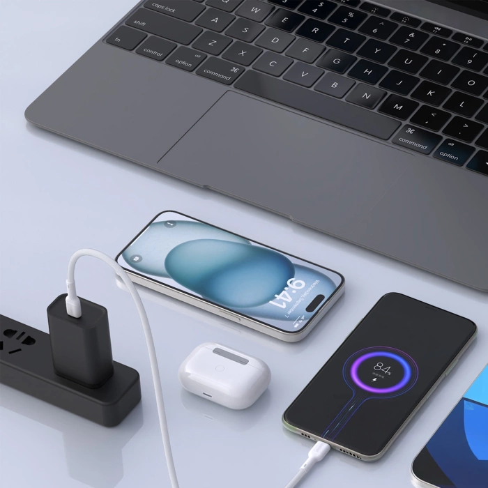 Kabel Dudao L9C Max 240W PD USB-C - USB-C 1,2m - biały