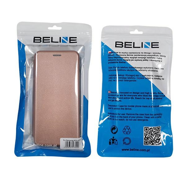 Beline Etui Book Magnetic Samsung A21sA217 różowo-złoty/rose gold