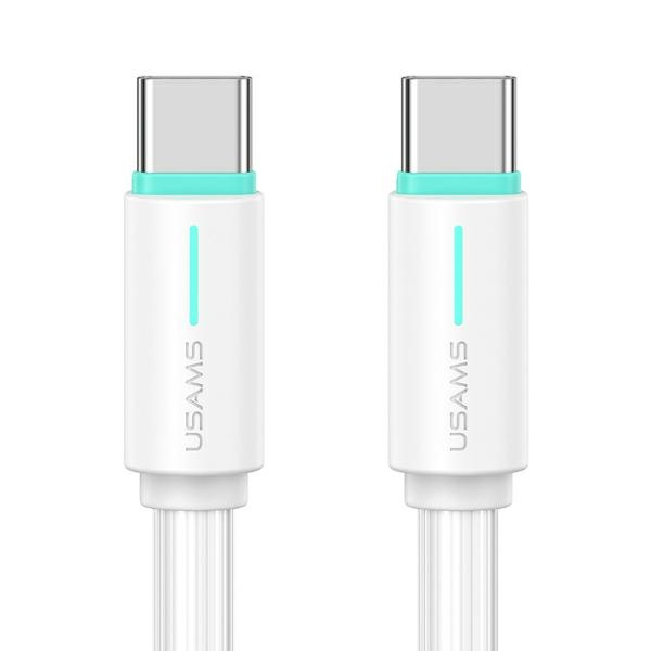 USAMS Kabel USB-C/USB-C 1m SJ734 60W biały/white YU Series SJ734USB02 (US-SJ734)