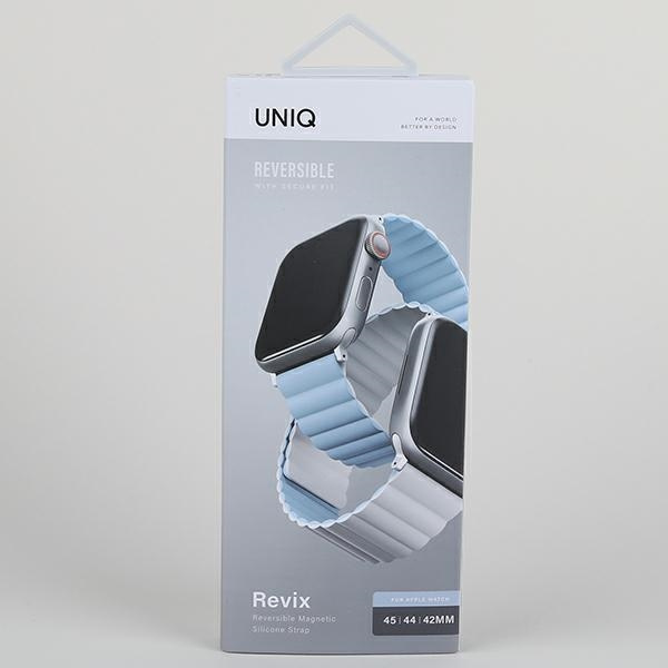 Pasek UNIQ Revix Apple Watch Ultra 9 8 7 SE 2022 42mm 44mm 45mm 49mm biały-niebieski