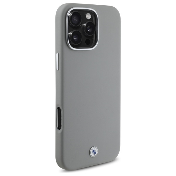 Etui BMW iPhone 16 Pro Max szary/grey hardcase Sign Full Wrapped Metal MagSafe