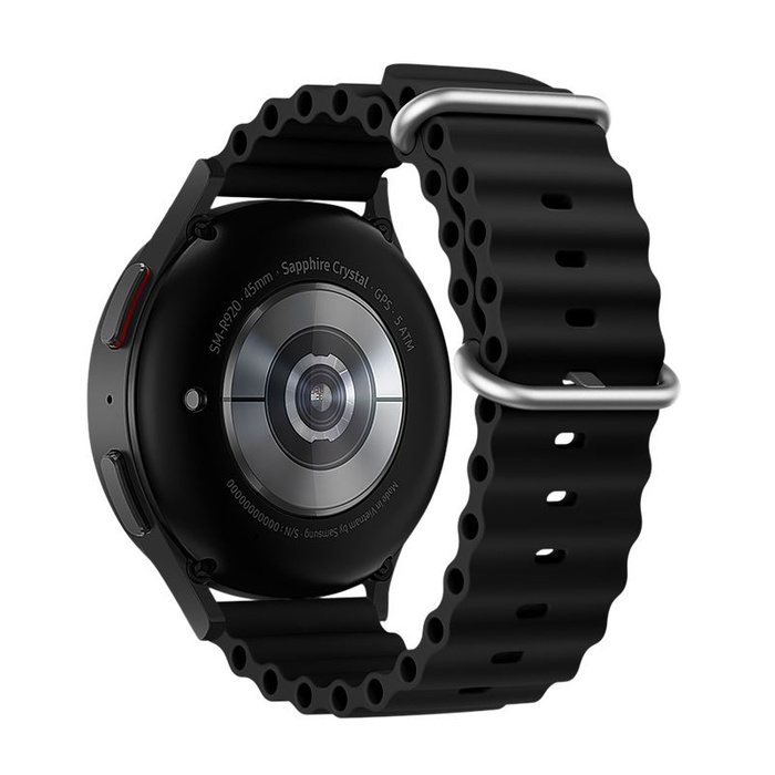 Pasek do Samsung Galaxy Watch Forcell Forcell F-Design FS01 dziurki silikon 22 mm czarny