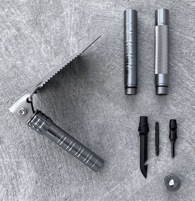 Wielofunkcyjna składana saperka 10w1 survivalowa nóż śrubokręt zbijak do szyb