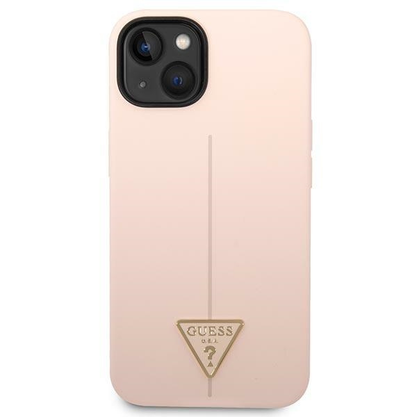 Etui GUESS Apple iPhone 14 Plus Silicone Triangle Różowy Hardcase