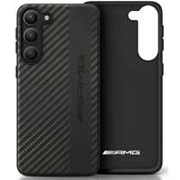 Etui AMG AMHCS23MBLSCA S23 Plus S916 czarny/black hardcase Carbon Stripe&Embossed