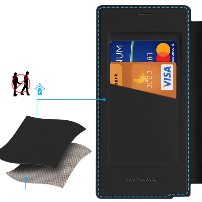 Etui Dux Ducis Skin X Pro na Samsung Galaxy S25 Ultra z MagSafe i portfelem - czarne