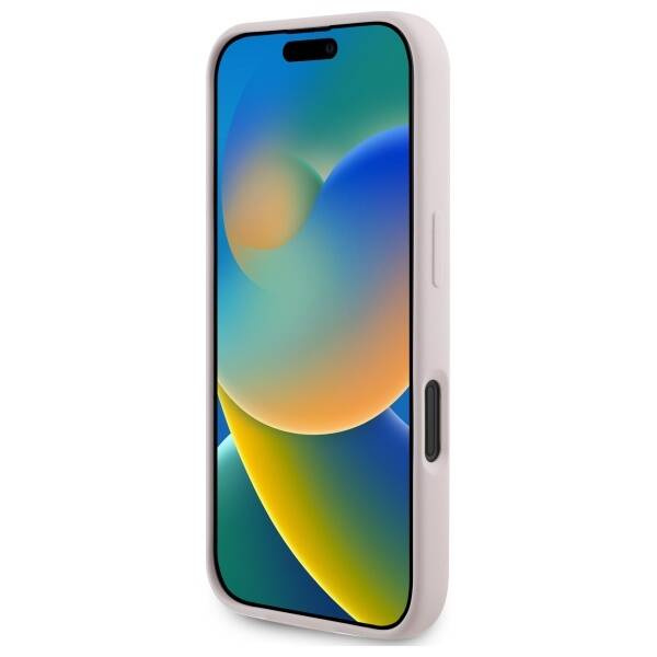 Etui Karl Lagerfeld iPhone 16 różowy/pink HC MagSafe Sil Double Heads Print