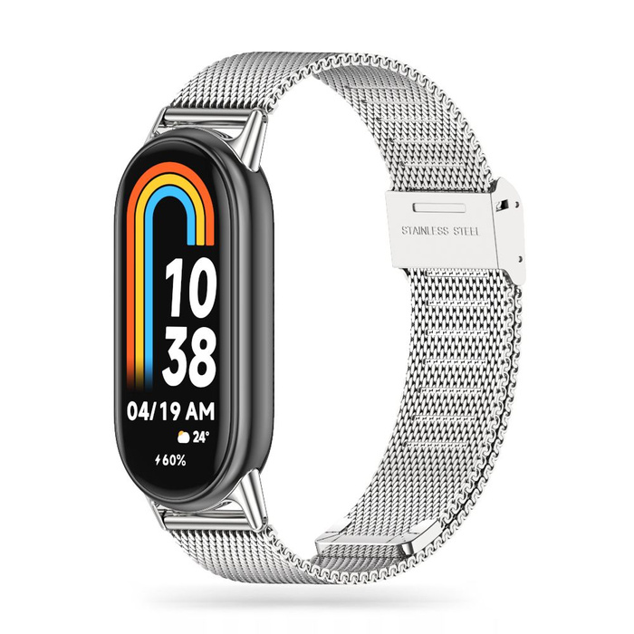 Pasek Tech-protect Milaneseband Xiaomi Smart Band 8 / 8 Nfc Silver Case