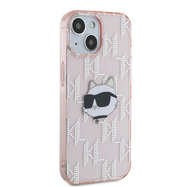 Karl Lagerfeld KLHCP15SHKLPCHP iPhone 15 / 14 / 13 6.1" różowy/pink hardcase IML Choupette Head & Monogram