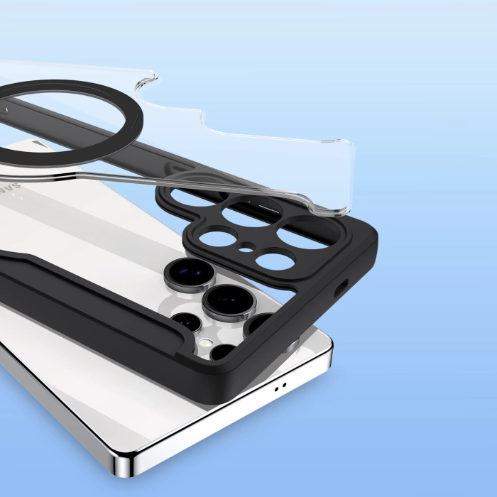 Etui Dux Ducis Skin X Pro na Samsung Galaxy S25 Ultra z MagSafe i portfelem - czarne