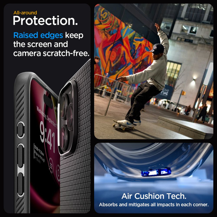 Etui iPhone 15 Pro Max Spigen Liquid Air Matte Black