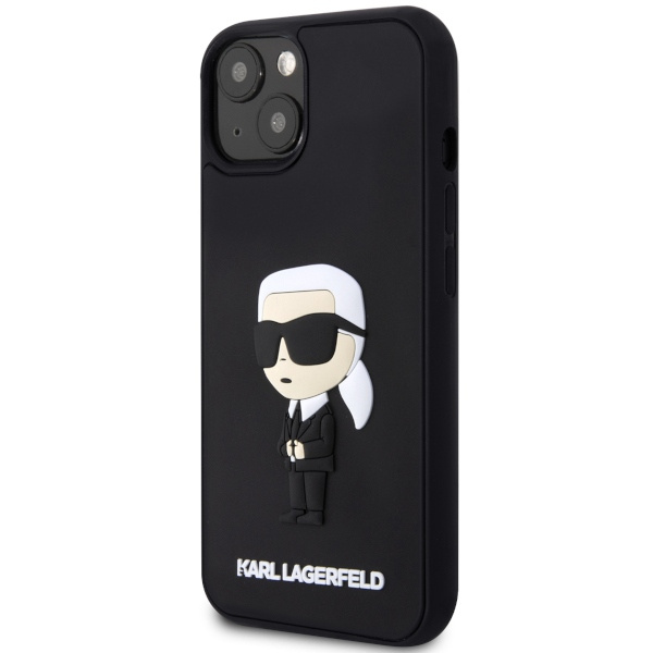 Etui Karl Lagerfeld KLHCP14M3DRKINK iPhone 14 Plus 6.7" czarny/black hardcase Rubber Ikonik 3D Case