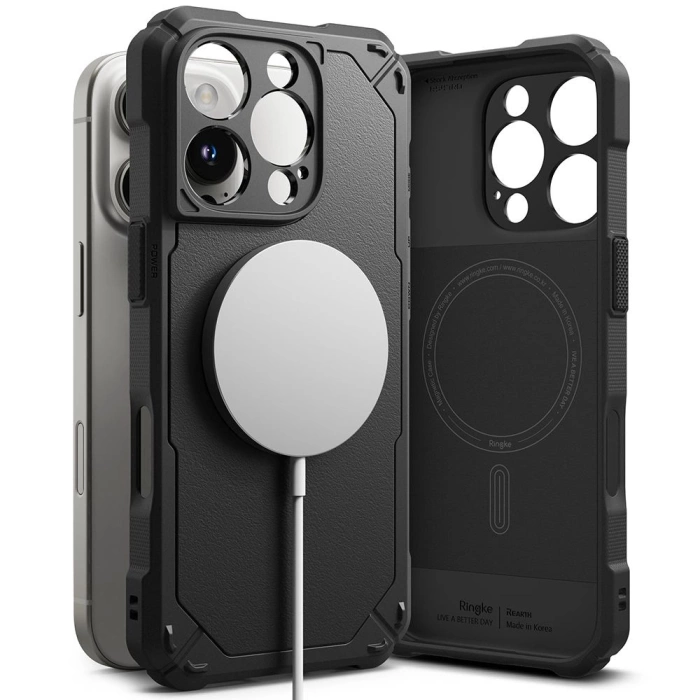 ETUI RINGKE RUGGED GEAR MAGNETIC MAGSAFE IPHONE 16 PRO MAX BLACK