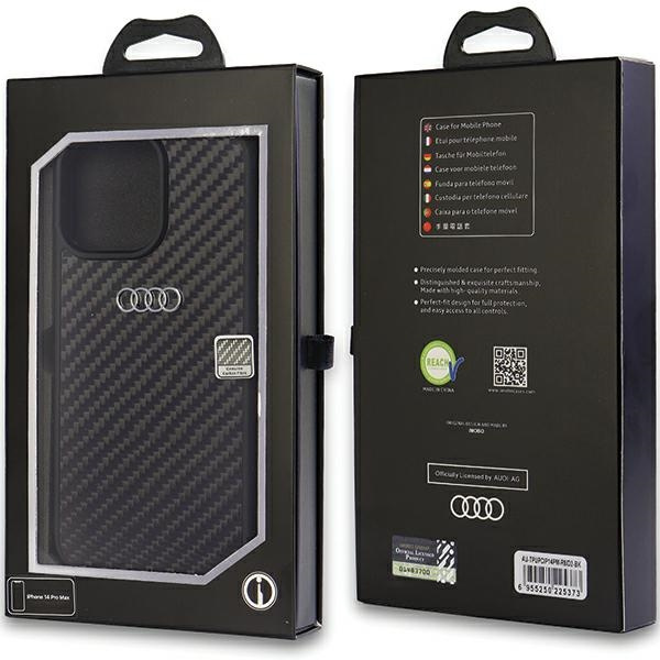 Audi Carbon Fiber iPhone 14 Pro Max 6.7"czarny/black hardcase AU-TPUPCIP14PM-R8/D2-BK