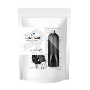 Ładowarka samochodowa Blue Star USB A 2A + kabel USB A do Micro USB czarna