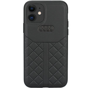 Audi Genuine Leather iPhone 12 / 12 Pro 6.1" czarny/black hardcase AU-TPUPCIP12P-Q8/D1-BK