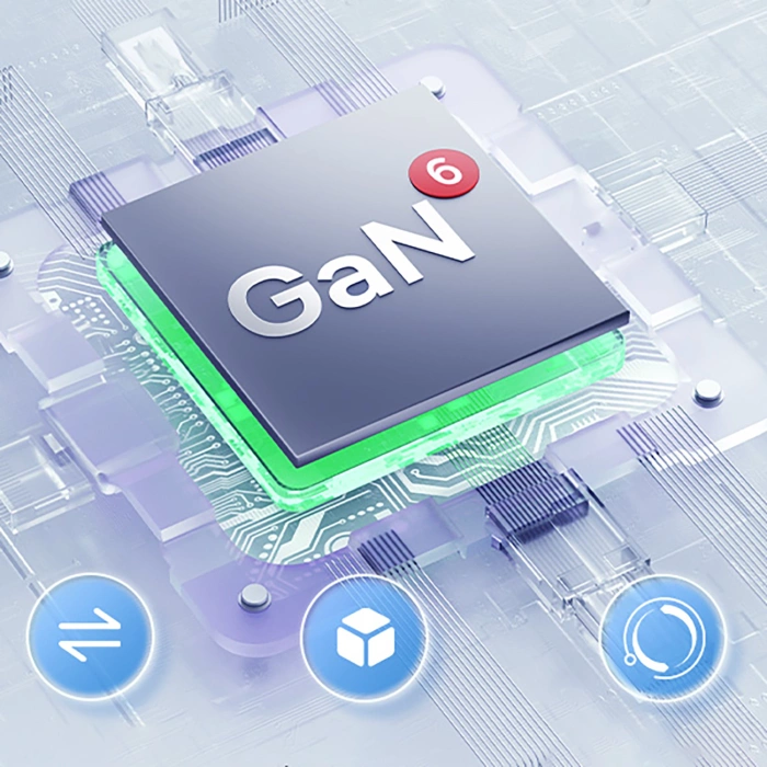 Ładowarka Baseus GaN6 Pro 65W 2 x USB-C 2 x USB-A z czarnym kablem USB-C 100W 1m - czarna