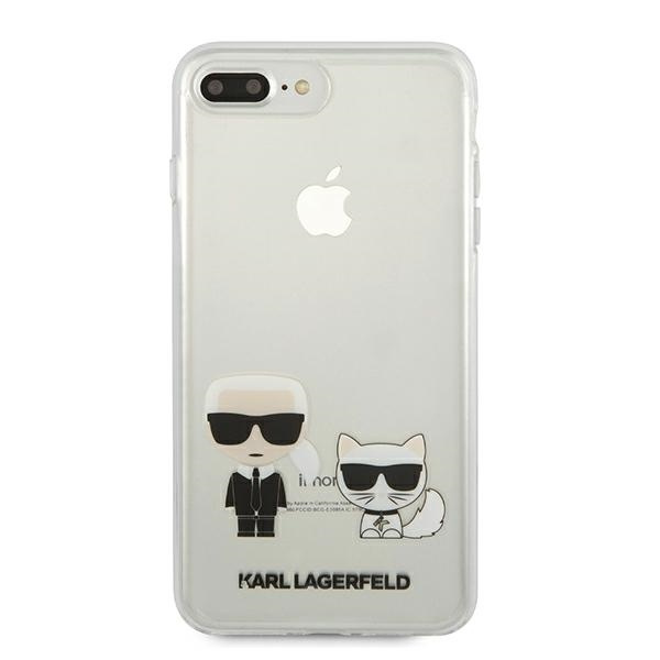 Etui KARL LAGERFELD Apple iPhone 7 Plus 8 Plus Karl & Choupette KLHCI8LCKTR Bezbarwny Hardcase