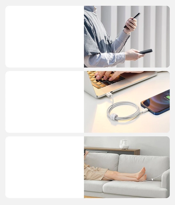 [PO ZWROCIE] Baseus Superior kabel USB - Lightning 2,4A 1,5 m Biały (CALYS-B02)