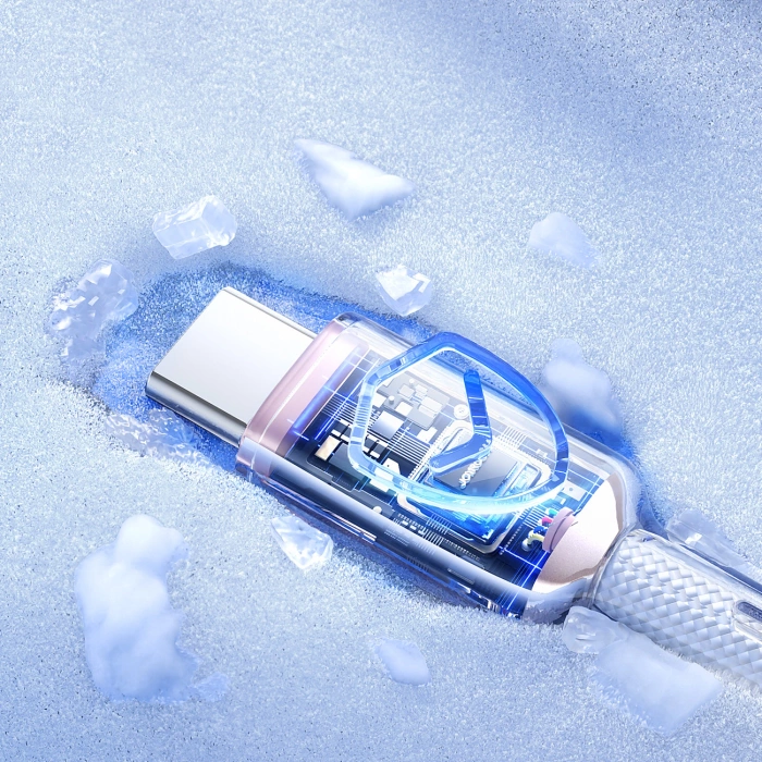 Kabel Joyroom S-A42 Crystal-Clear Series 3A USB-A - USB-C 1,2m - biały