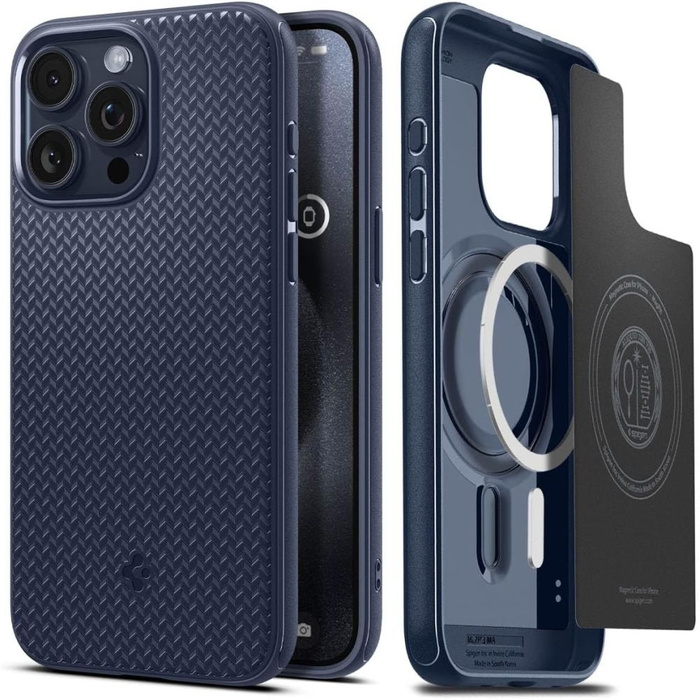 Etui iPhone 15 Pro Max Spigen Mag Armor Magsafe Navy Blue Case
