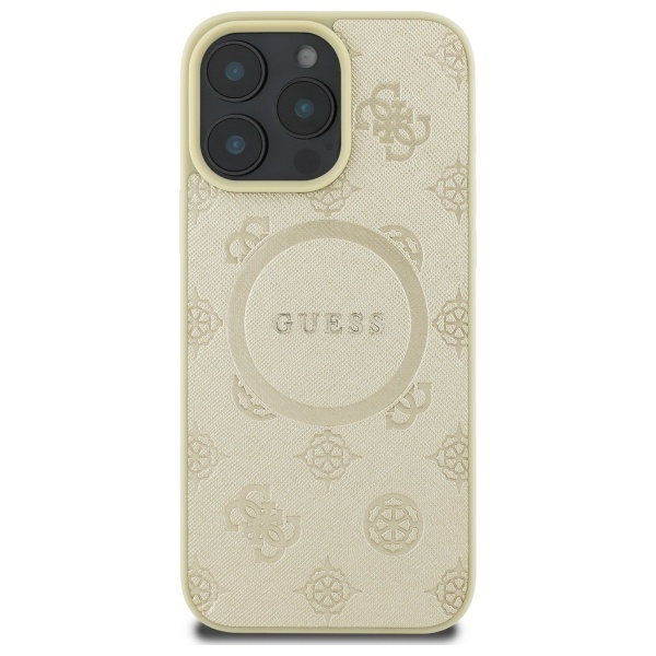 Etui Guess iPhone 16 Pro Max 6,9" złoty/gold HC MagSafe Safiano Peony Classic Logo