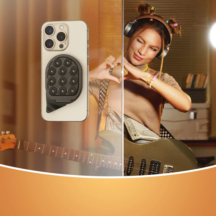 Uchwyt na smartfona z podstawką i przyssawkami Joyroom JR-ZS418 z MagSafe - czarny