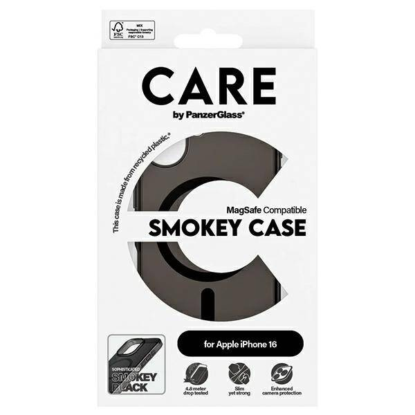 Etui CARE by PanzerGlass Flagship Case iPhone 16 6.1" dymny/smokey MagSafe 1349