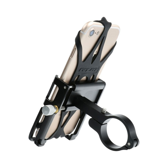 GUB uchwyt rowerowy na kierownicę P10 Aluminium + silikonowy uchwyt czarny