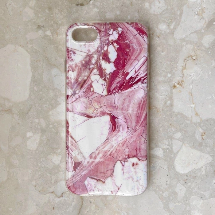Wozinsky Marble żelowe etui pokrowiec marmur iPhone 13 Pro Max różowy