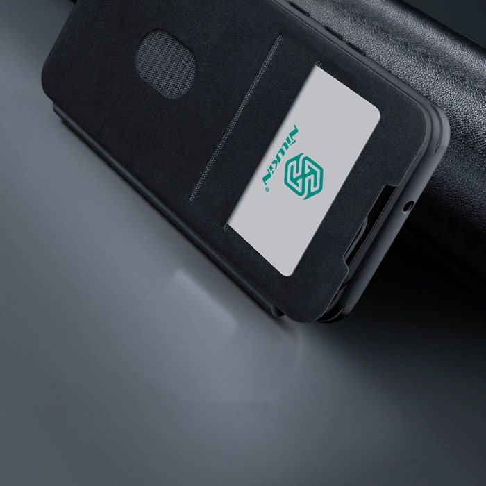 Nillkin Qin Cloth Pro Case etui Samsung Galaxy S23 pokrowiec z klapką osłona na aparat niebieskie