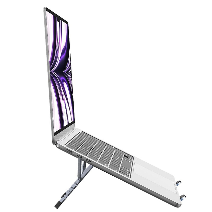Uchwyt na laptop / tablet biurkowy składany Forcell F-Grip Fold Stand X Pro szary