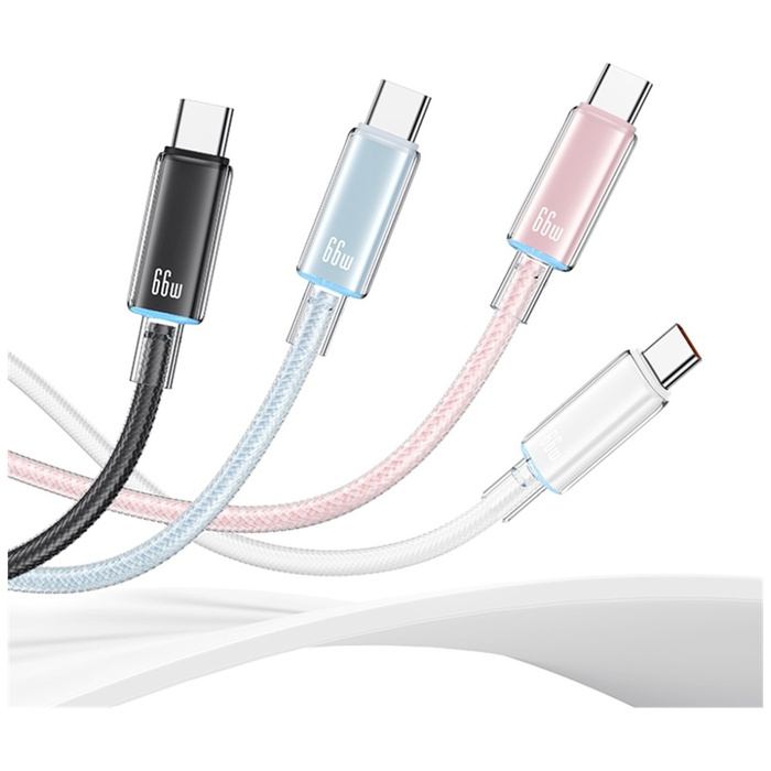 Kabel USAMS Cloud Series US-SJ658 6A     USB-A do USB-C 1,2m biały