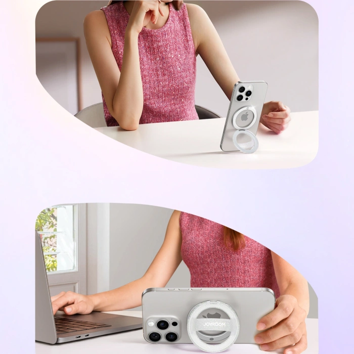 Ring magnetyczny Joyroom JR-ZS500 kompatybilny z MagSafe uchwyt - biały