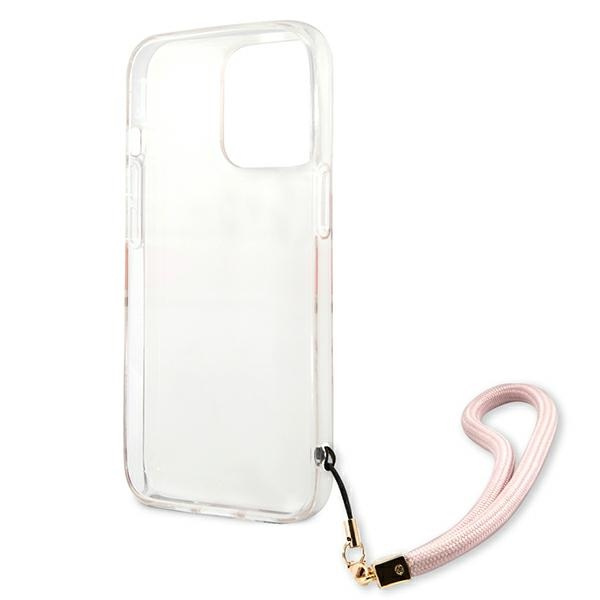 Etui GUESS Apple iPhone 13 Pro Max Marble Strap Collection Różowy Hardcase