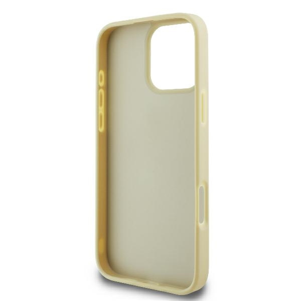 Etui Guess iPhone 16 Pro 6.3" złoty/gold hardcase Fixed Glitter Big 4G