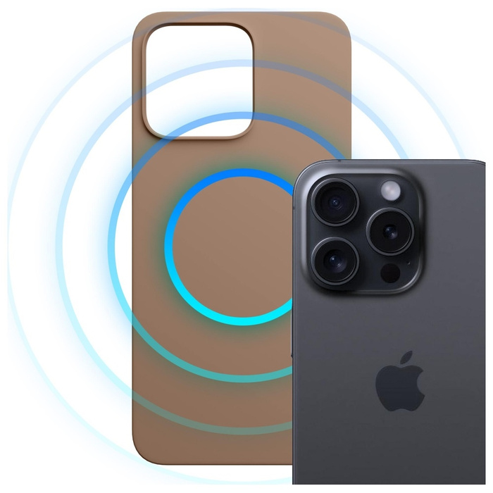 Etui 3MK Hardy MagSilicone do Apple      iPhone 15 Pro Max ciemnozłoty